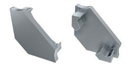 [H46550] Endestykke til LED profil type C - Grå (1 stk.)