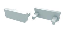 [H46584] Endestykke til LED profil type D - Hvid (1 stk.)