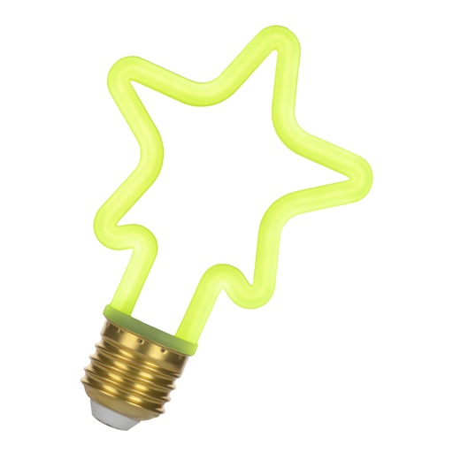 [H60105] Neon LED stjerne - 240V / 4W, E27 sok., Grøn