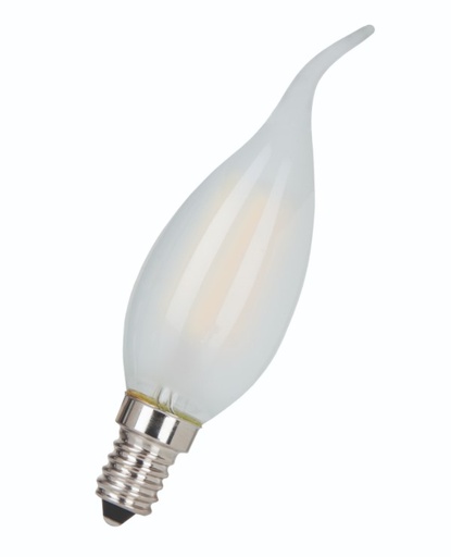 [H59791] C35 Filament LED kerte vindstød - 240V 4W opal, E14 (2700K)