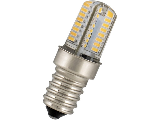 [H63826] E14 LED pære - 12Vac/dc 1,8W (16W), varm hvid (T15X48mm)