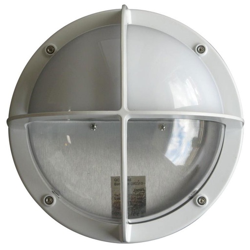 [673016] MIA skotlampe hvid G24d-2 1x18W halvskærm IP44