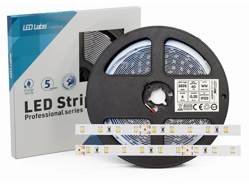 [H54300] Vandtæt LED Strip (IP66) - 24V, 300 LED, Kold hvid (5m)