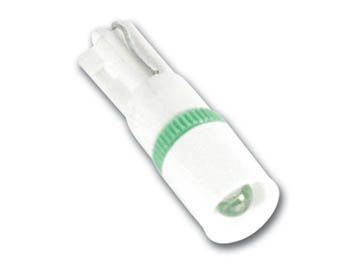 [H19169] LED pære - 12V m. klemmesokkel GRØN (3mm 2,5cd)