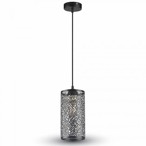 [71313825] Pendel lampe med mønster E27 - Sort