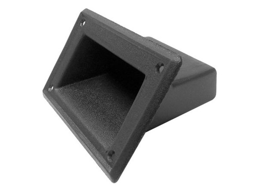 [H19284] Højttalerhåndtag - Sort plast, 133x82mm
