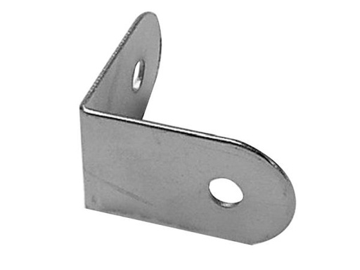[H19310] Højttaler kabinet hjørne, blank metal, 19x32mm x 90°