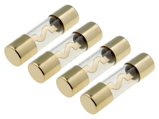 [H59182] Autostereo sikring - 60A Flink, Ø38x10,3mm Forgyldt (4 stk.)
