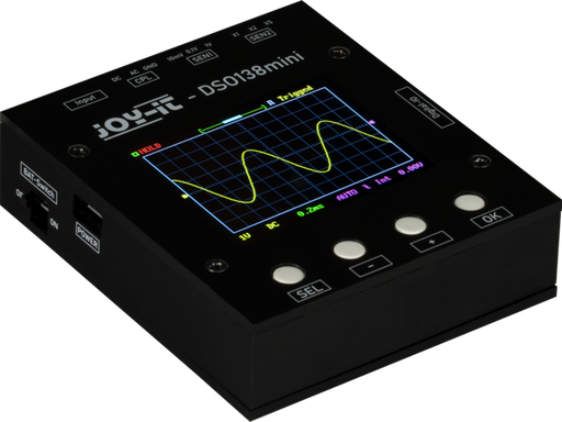 [H62830] Mini digital oscilloskop - 0-200 KHz, 1 MSa/s, Sort