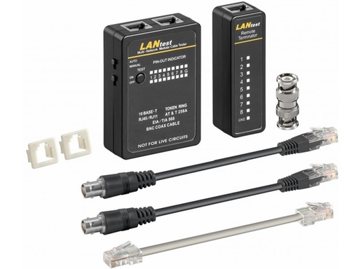 [H19803] LAN netværkstester (RJ45, RJ12, RJ11, RJ10 og BNC)