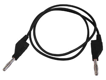 [H19796] Testledning m. bananstik - 4mm, stabelbar, Sort (1m)