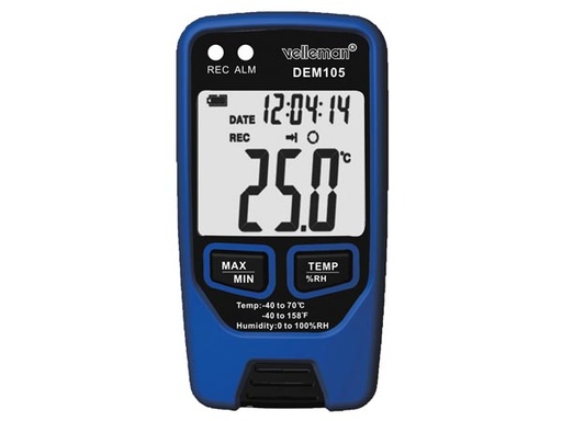 [H46954] DEM105 Termometer & luftfugtighedsmåler/logger m. USB
