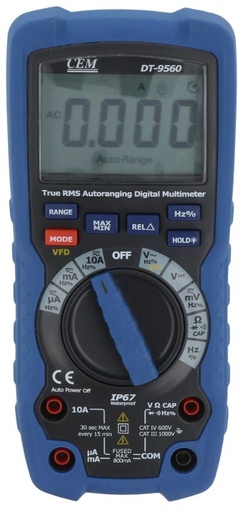 [H61034] Digital multimeter, CAT III 1000V / CAT IV 600V, Sand RMS