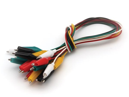 [H19698] Testledningssæt - 50cm, 35mm krokodillenæb (10 stk.)