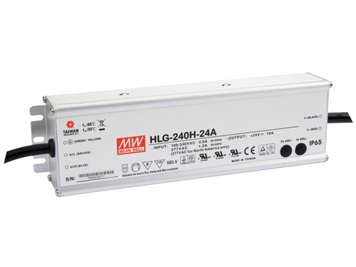 [H47378] LED Strømforsyning - 24Vdc / 10A / 240W, vandtæt (IP65)