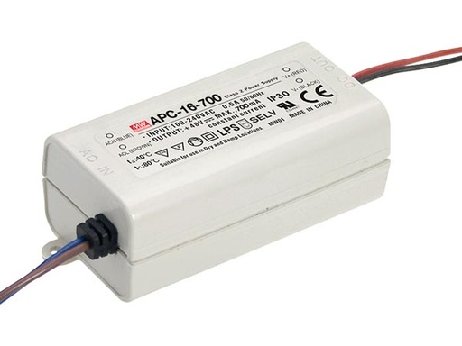 [H34829] Konstantstrøm LED driver - 16,8W / 700mA, 9-24V (IP42)
