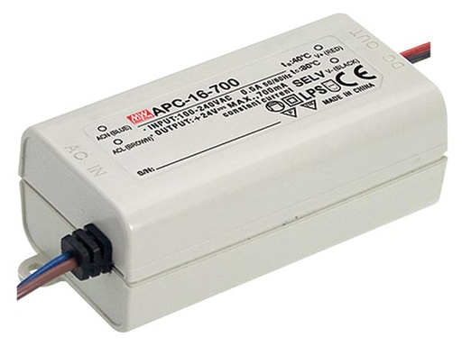 [H43038] Konstantstrøm LED driver - 350mA, 12-48V, 16,8W (IP42)