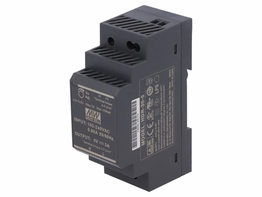 [H62220] DIN-skinne strømforsyning - 5VDC 15W (3A)