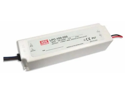 [H63253] Konstantstrøm LED driver - 100W / 500mA, 100-200Vdc (IP67)