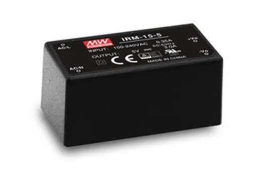 [H52932] Printstrømforsyning - 5VDC / 3A / 15W, indkapslet