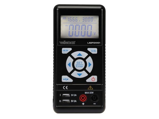 [H48987] Håndholdt strømforsyning 0.3-30VDC / 0-3.75A m. LCD display