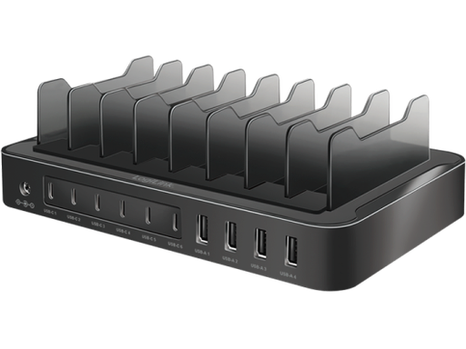[H63699] USB-C ladestation - 4xUSB-A, 6xUSB-C, PD+QC, 120W
