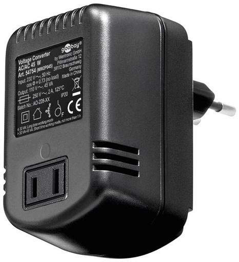 [H19920] Step down konverter - 230Vac til 115Vac (45W)