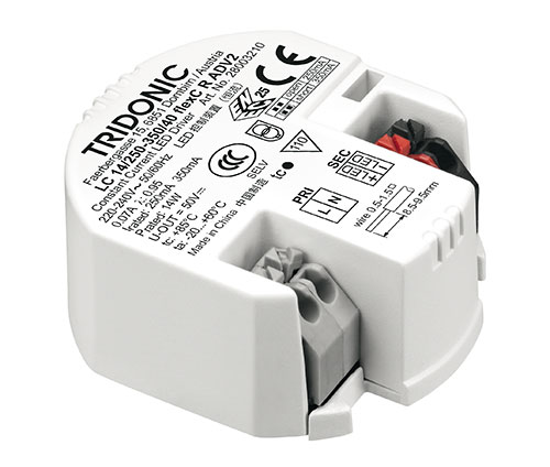[H61533] Konstantstrøm LED driver - 350mA, 24-40Vdc, 14W (IP20)
