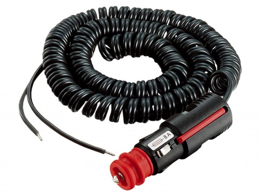[H55906] ProCar - Cigarstik på spiralledning u. stik (3m)