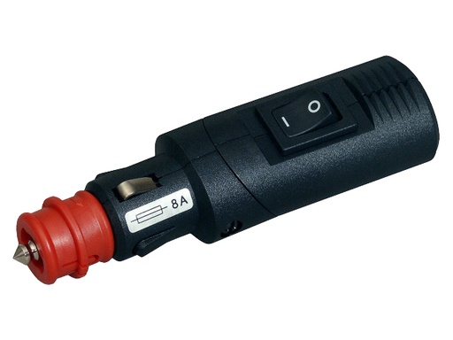 [H55950] ProCar - Cigartænderstik, m. on/off - Han, 12/24V / 8A