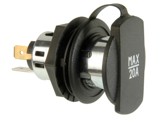 [H55932] ProCar - Cigarfatning 12/24V, 20A (Sort)