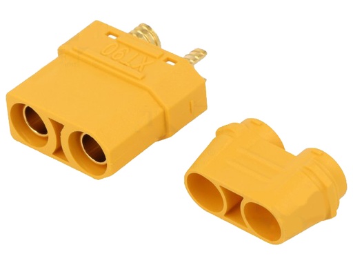 [H42269] DC-XT90 kabelstik - 2pol hun, loddeben