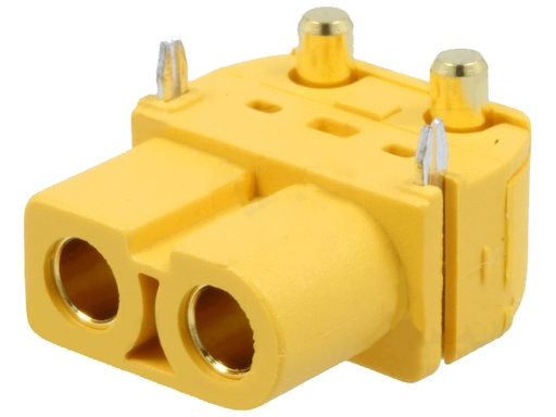 [H42272] DC-XT60 fatning - 2pol, 90° hun, printben