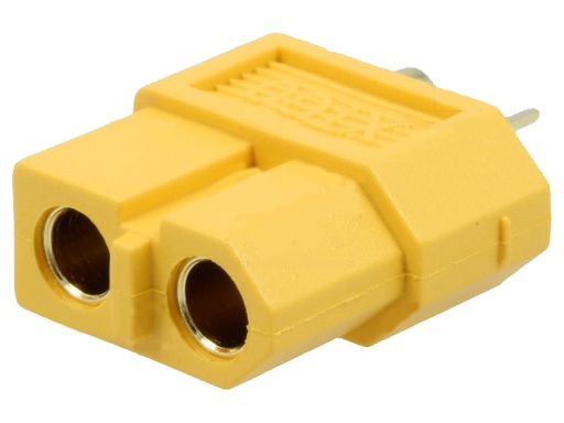 [H42276] DC-XT60 kabelstik - 2pol hun, loddeben, u. kappe