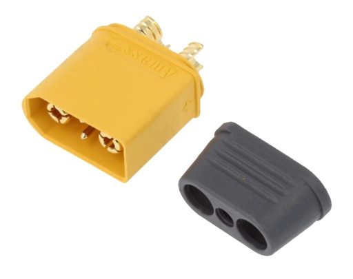 [H58714] DC-XT90 kabelstik - 4pol han, loddeben