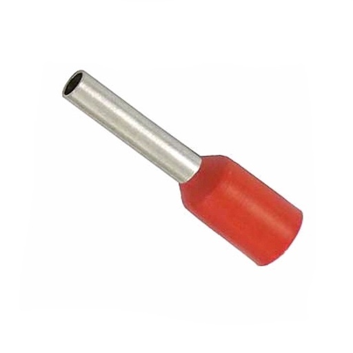 [H62354] Isoleret ledningsende-tylle - 1mm², rød (100 stk.)