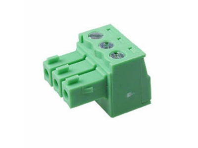 [H13526] Indstik skrueterminal - 3P hun 3,81mm 0,5-1,5mm², Grøn