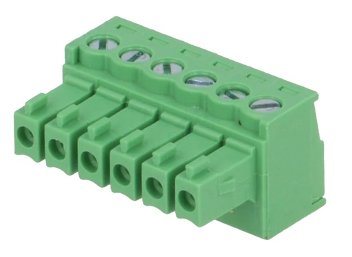 [H58718] Indstik skrueterminal - 6P hun 3,5mm 0,5-1,5mm², Grøn