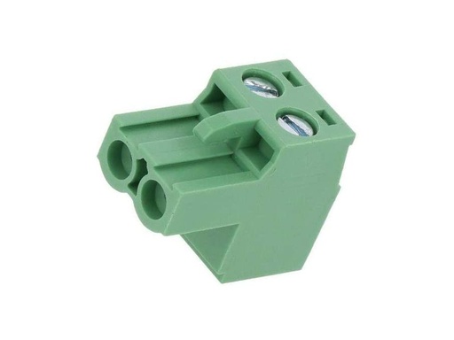 [H57880] Indstik skrueterminal - 2P hun, 5,08mm, 2,5mm², Grøn
