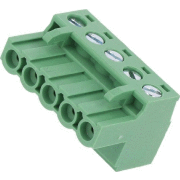 [H57900] Indstik skrueterminal - 5P hun, 5,08mm, 2,5mm², Grøn