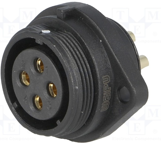 [H61197] SP21 fatning - 4pol hun, 4mm², 3A, kabinet (IP68)