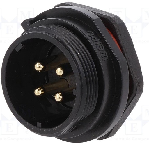 [H61205] SP21 fatning - 4pol han, 4mm², 30A, kabinet (IP68)
