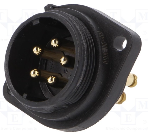 [H61140] SP21 fatning - 5pol han, 1.5mm², 30A, kabinet (IP68)