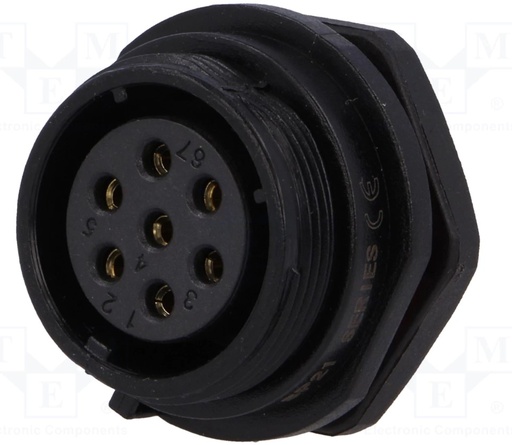 [H61179] SP21 fatning - 7pol hun, 1,5mm², 15A, kabinet (IP68)