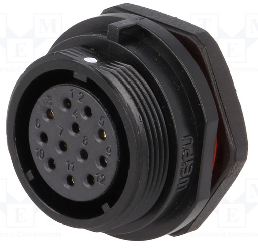 [H61185] SP21 fatning - 12pol hun, 0,75mm², 5A, kabinet (IP68)