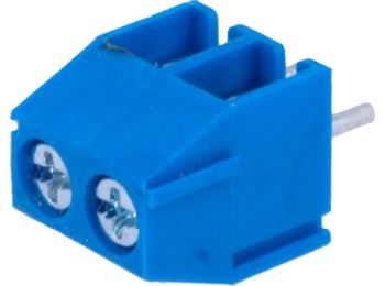[H47856] Print Skrueterminal - 2pol, 3,5mm benafstand, Blå
