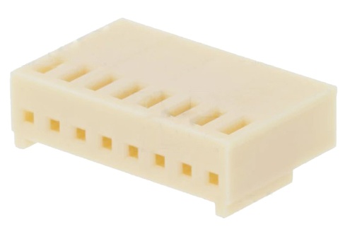 [H58762] Ledning-til-print stikhus - NS25, 8pol (1x8) hun 2,54mm