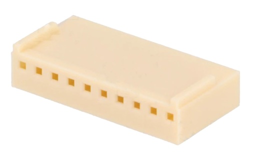 [H58764] Ledning-til-print stikhus - NS25, 10pol (1x10) hun 2,54mm