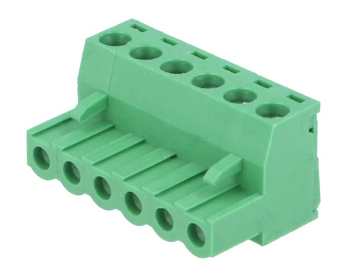 [H58590] Indstik Skrueterminal - 6P hun, 5,08mm 300V/15A