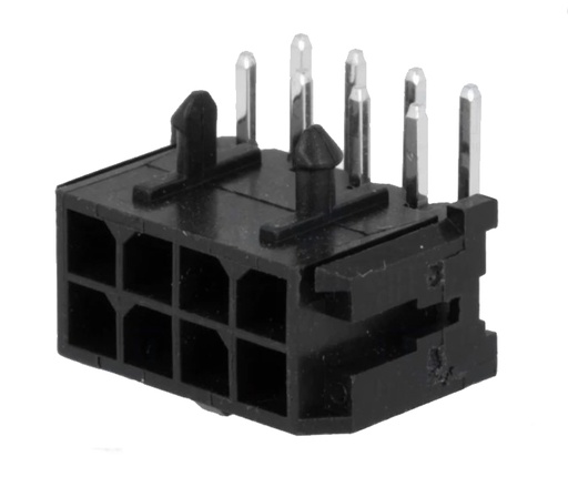 [H62087] Ledning-til-print fatning (MFGK) - 2x4pol hun (3mm)
